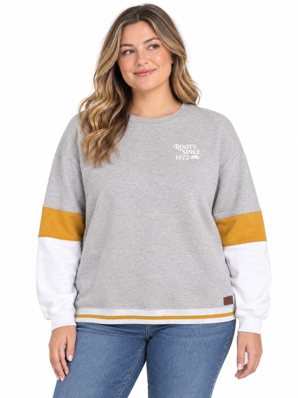 Roots Cabin 80% cotton women's crewneck sweatshirt size L
